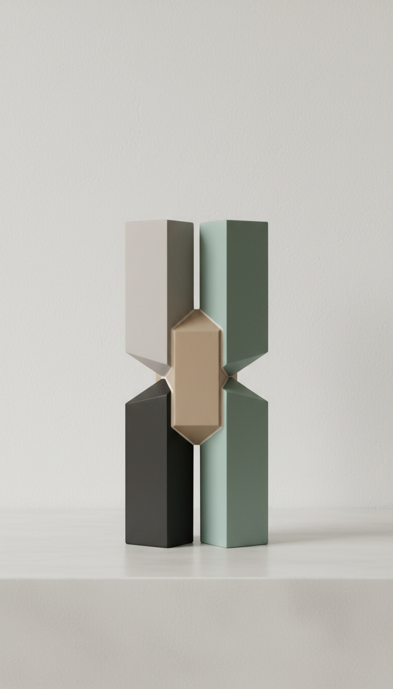 Geometric Marble Accent With Contrasting Inlay