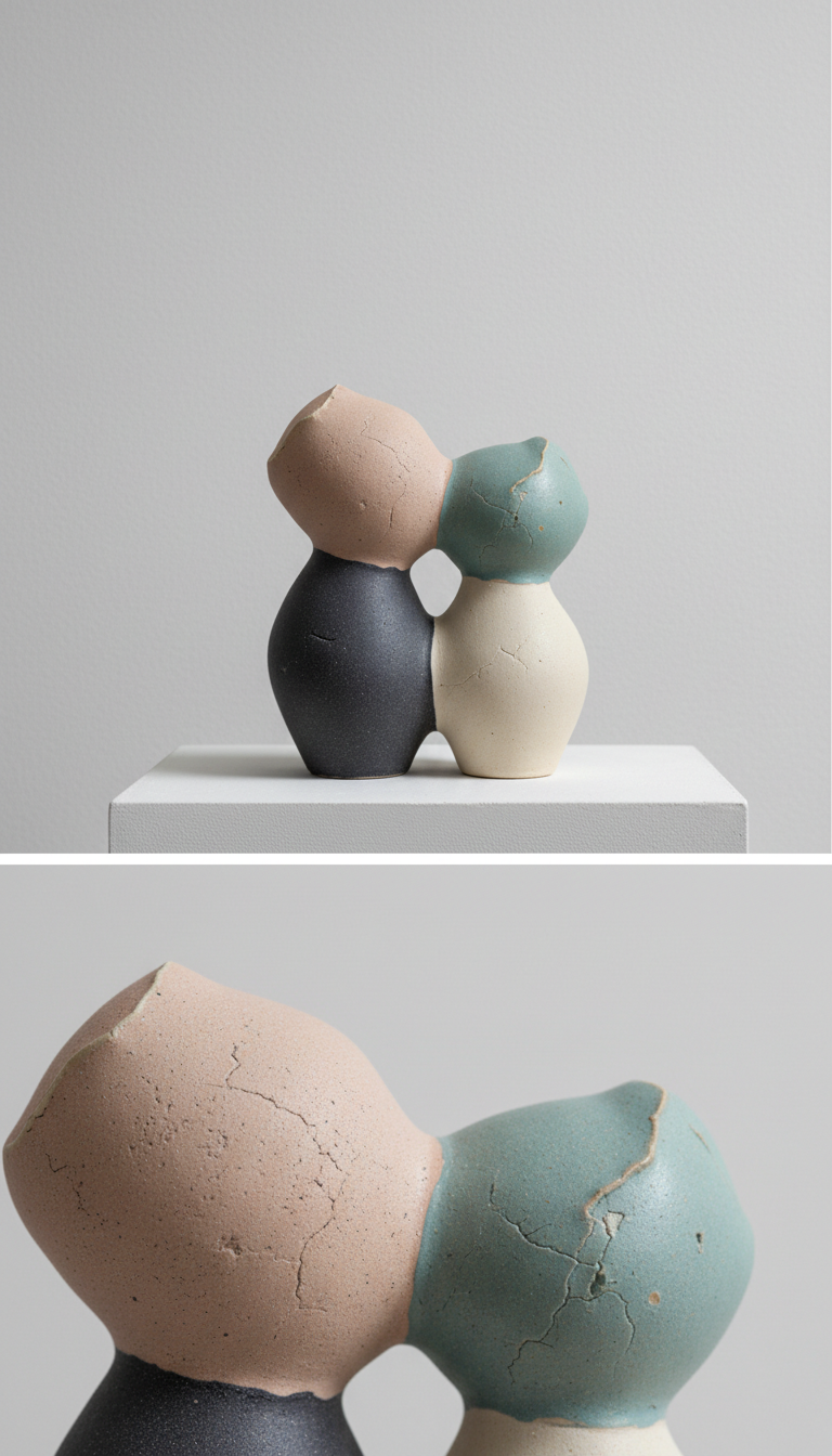 Sculptural Ceramic Vessel With Matte Glaze